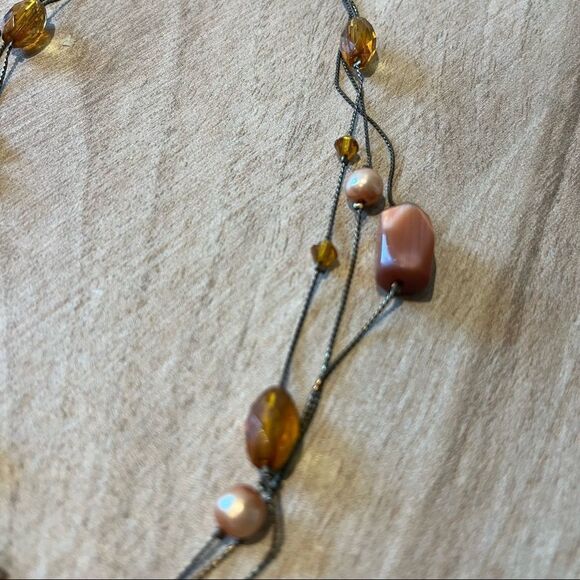 Multi Strand Beaded Necklace - Picture 3 of 4